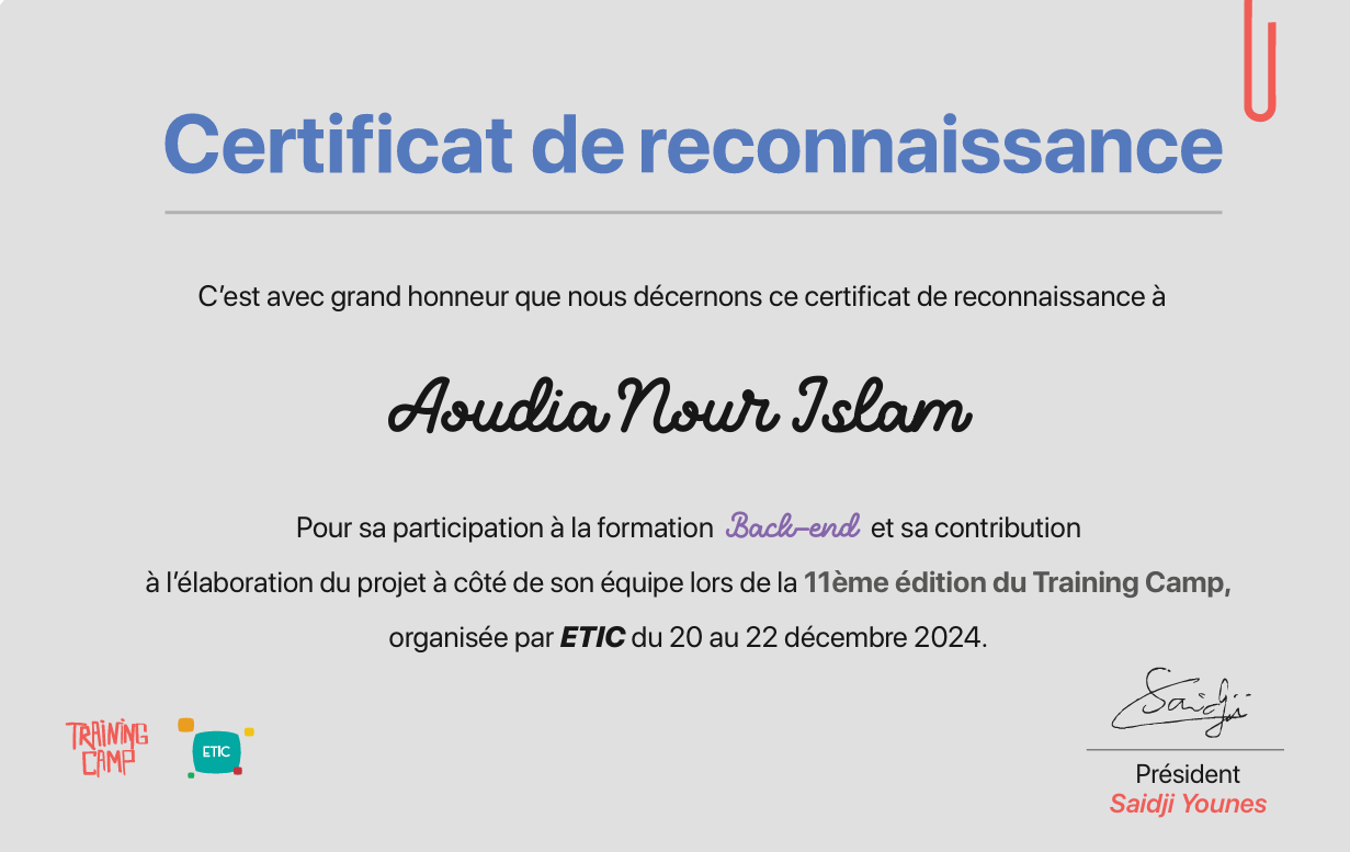 FastAPI Backend Development Certificate