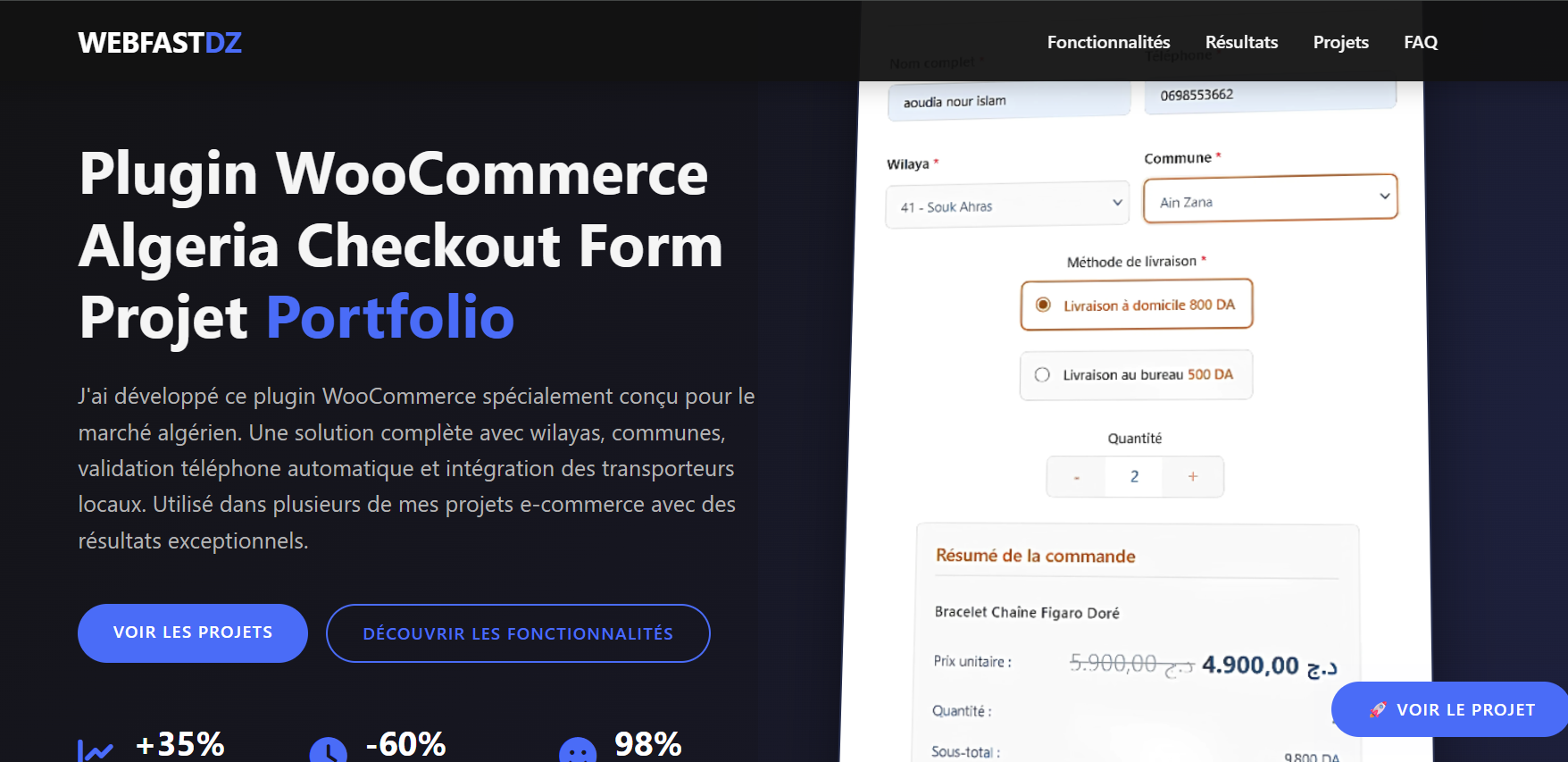 Algeria Checkout Form
